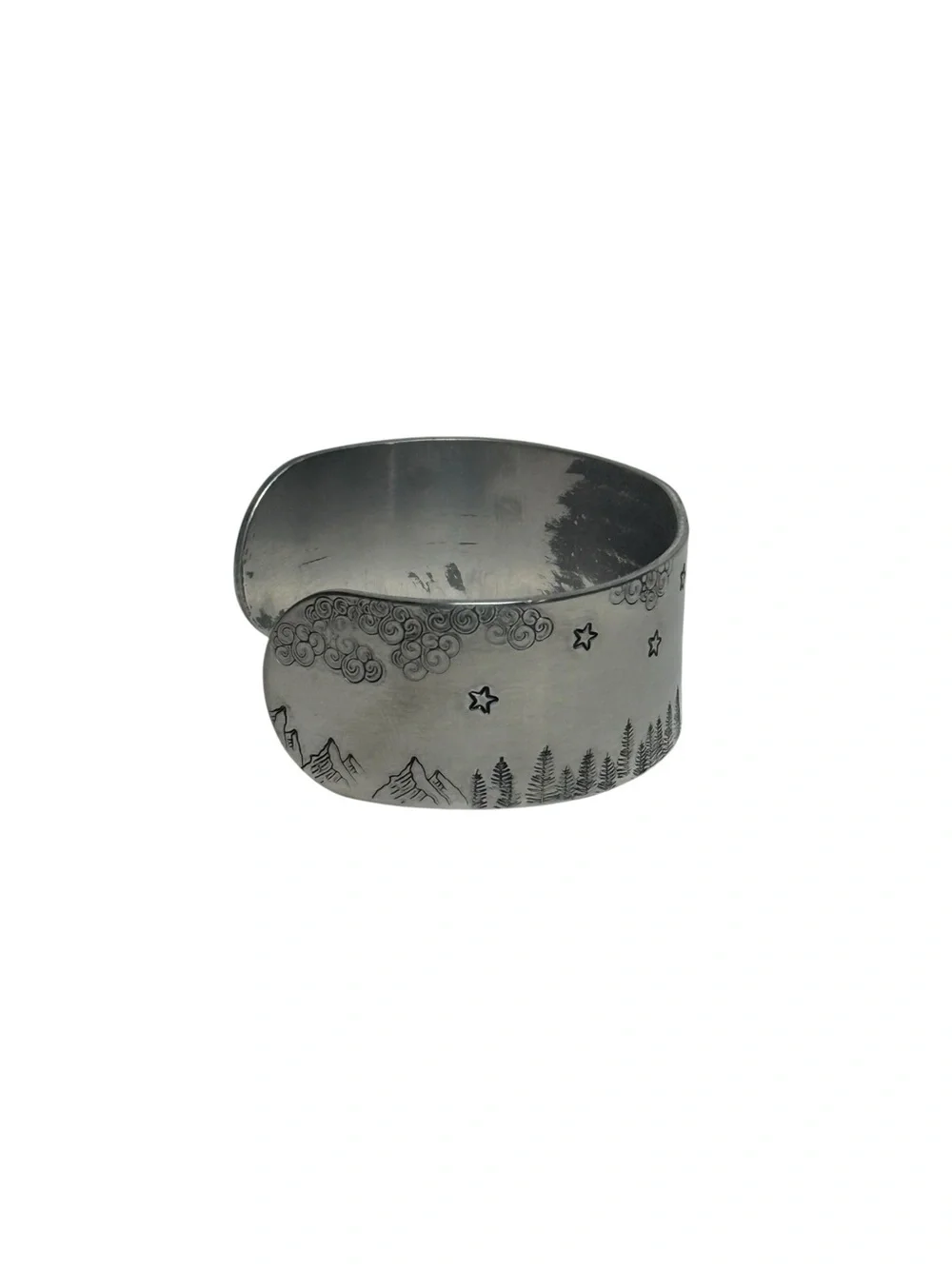 Handmade Alaskan Bear Family Adjustable Wide Cuff Bracelet